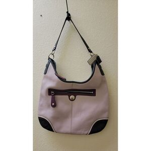Vintage Coach Purse Pinkish/Purple & Navy #coach #vintage #pink